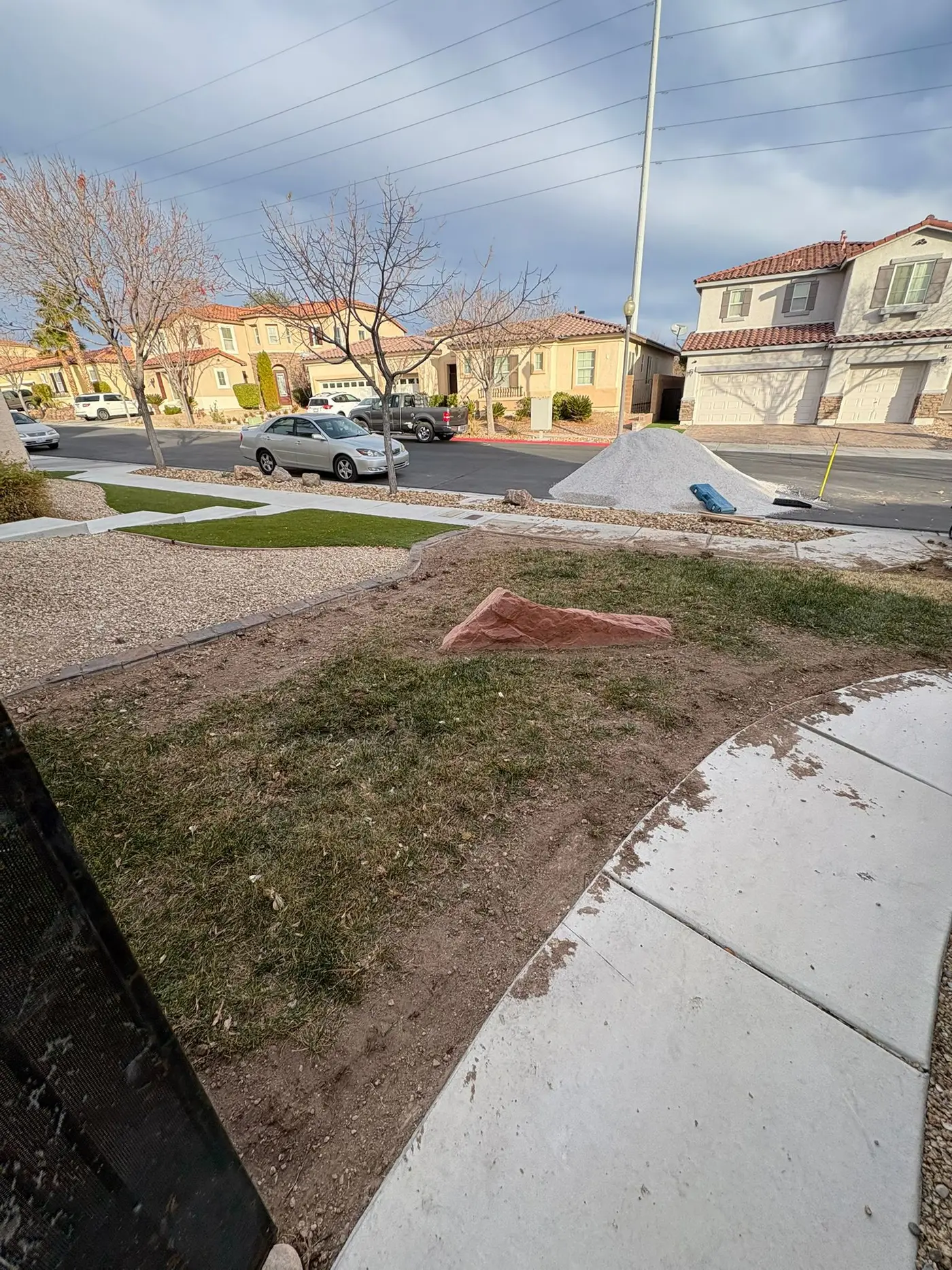 Front yard before turf conversion