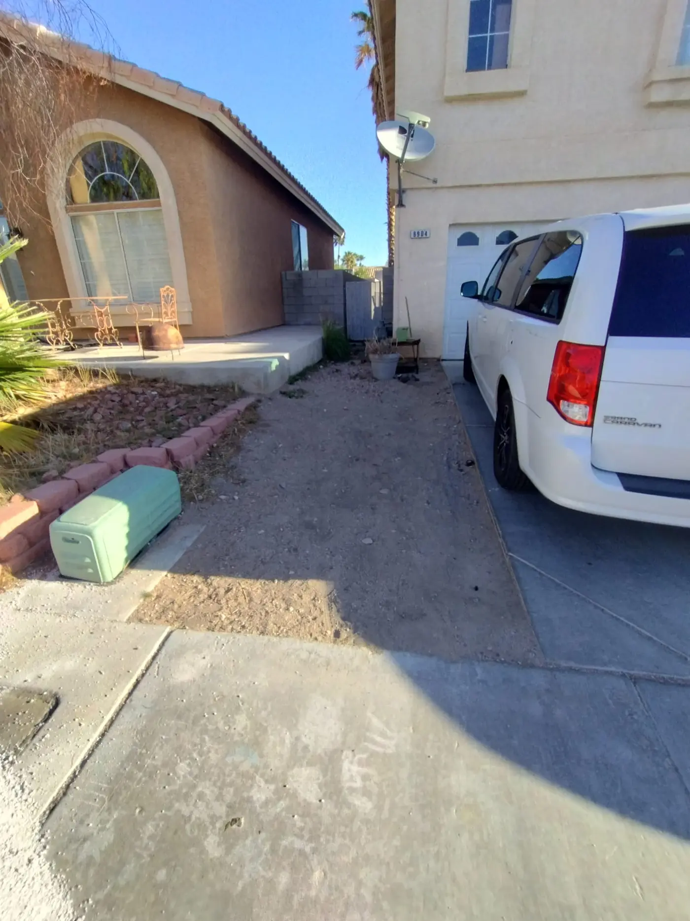 Paver driveway in front of a North Las Vegas home